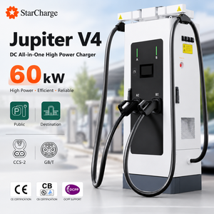 Starcharge JUPITER เครื่องชาร์จแบตเตอรี่ V4 fleev 60kW DC ชาร์จเร็ว OCPP2.0 CCS2คู่ติดตั้งบนพื้นพร้อม95% IP55ประสิทธิภาพ - Product Image 1