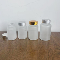 Glaçage Verre Capsule Pots 60ml 100ml 120ml 150ml Clair Rond Pilule Vitamine Bonbons Conteneur De Stockage Pot Bouteille Avec Bouchon À Vis