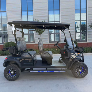 Jantes et roues de voiturette de golf, 4+2 places, batterie au lithium 48V, buggy de chasse électrique cool, voiturette de golf 4x4 - Product Image 1