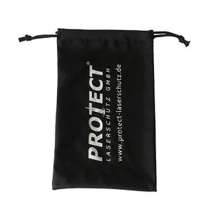 Custom Logo Soft Knitted Fabric Lasers Pouch Drawstring Microfiber Camera Screen Cleaning Bags