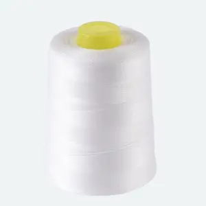 100% Polyester 40S/2 Sewing Thread Raw White Yarn Use It To Make Dyed Yarn MOQ 1000kgs