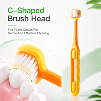 Brosse à dents ergonomique en PBT souple pour enfants, nettoyage doux, soin buccal, lot en gros