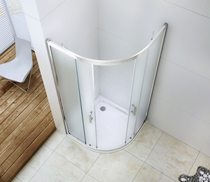 Vượt Quá Cửa Phòng Tắm Phòng Tắm Buồng Tắm Trượt Đôi Cong Cửa Phòng Tắm Kính Cường Lực Vách Ngăn Phòng Tắm - Product Image 3