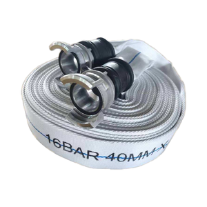 Tuyau d'incendie blanc doublé de PVC, longueur 10m-30m, marque Geshui, flexibilité supérieure pour les opérations de sauvetage d'urgence, résistance à haute pression - Product Image 4