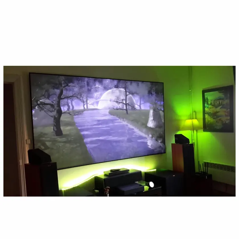 TELON Factory Price Home Theater Projector Screen 120inch Fixed Frame ALR UST Screen