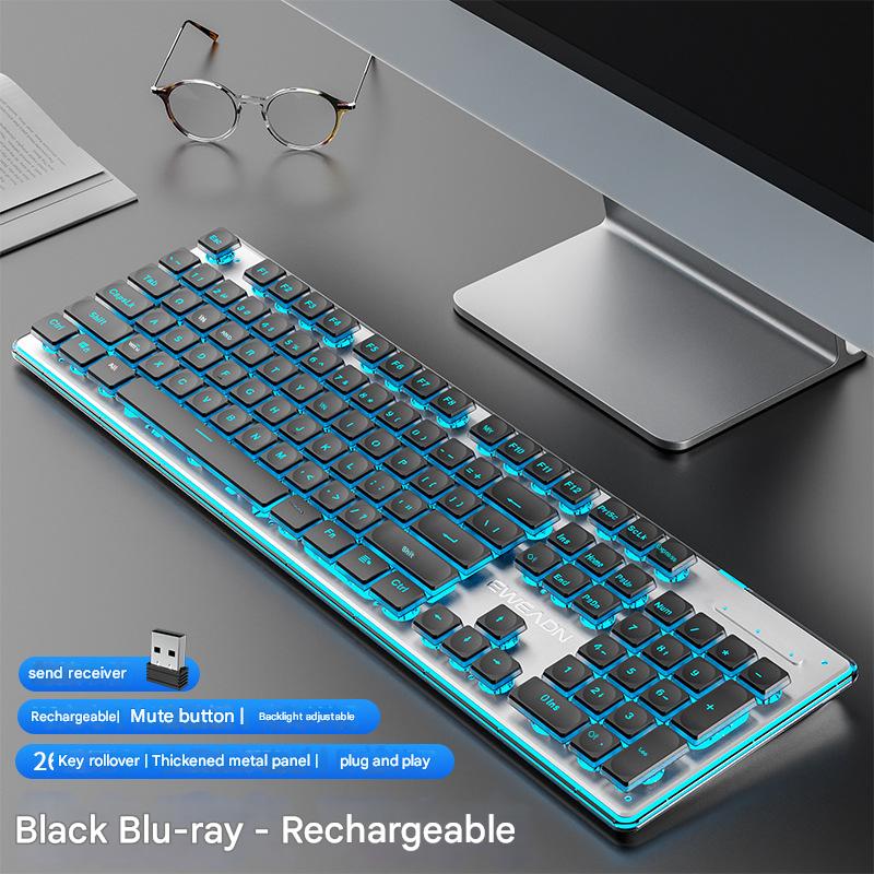 Silver-black [Wireless Blue Light Keyboard]