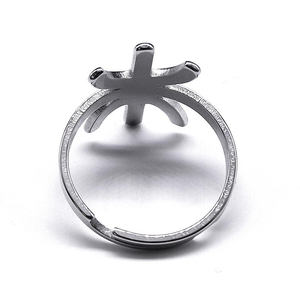 Anillo de Acero Inoxidable con Letra Amazi Africana, Popular en Europa y América, Joyería de Acero Titanio de Lujo Ligero y Moderno - Product Image 4