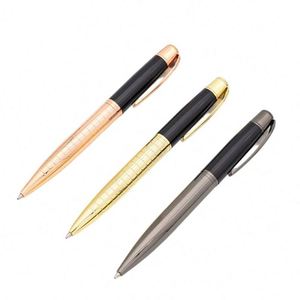 Custom Executive Business Office Gift High End 1.0 Mm Smooth Writing Metal Ballpoint <b>Pens</b> Gun Black Engraved Logo - Product Image 3