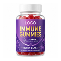 OLLI Berry Blast Immuunondersteunende Gummies 12g Immuunblend Per Portie Natuurlijke Fruit Smaak Dagelijkse Immuunboost 60 Stuks OEM Aangepast