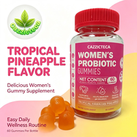 Gummies Probiotiques pour Femmes Marque Blanche avec Lactobacillus XOS et Érable Rouge pour la Flore Vaginale et l'Équilibre du pH OEM/ODM