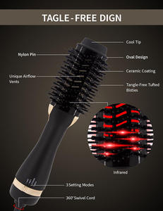 Herramienta de belleza para Estilismo de cabello por infrarrojos lejanos, <span class=keywords><strong>cepillo</strong></span> de aire caliente <span class=keywords><strong>3</strong></span> <span class=keywords><strong>en</strong></span> <span class=keywords><strong>1</strong></span>, <span class=keywords><strong>Alisador</strong></span>, rizador, <span class=keywords><strong>secador</strong></span> de pelo - Product Image 5