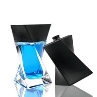 Flacon de parfum en verre de luxe de 75 ml, nouveau design, emballage transparent, flacon de parfum pour homme, flacon vaporisateur de parfum