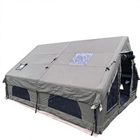 Tente Gonflable de Luxe Grande Taille pour Camping avec Fenêtre Panoramique et Port AC, Cabane Gonflable 4 Saisons Facile à Monter 6-8-10-12 Personnes
