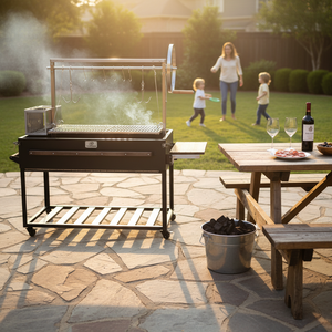 Parrilla <span class=keywords><strong>Argentina</strong></span> de Carbón Resistente para Exteriores con Asador Giratorio - Product Image 5