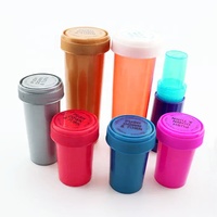 Frascos de Plástico con Tapa Reversible a Prueba de Niños para Píldoras, Hierbas y Medicamentos Recetados, 6DR, 8DR, 10DR, 13DR, 16DR, 20DR, 30DR, 40DR, 60DR, 120DR