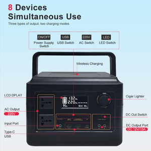 Vente en gros 300w 600W 1000W Station de générateur solaire portable <span class=keywords><strong>Camping</strong></span> Batterie Lifepo4 Centrale solaire <span class=keywords><strong>rechargeable</strong></span> - Product Image 2