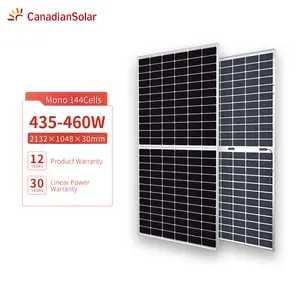 CanadianSolar panel surya 435w, panel surya efisiensi tinggi 440w 445w 450w 455w 460w