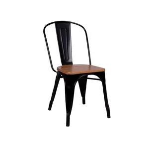 Домашняя мебель, ресторан, столовая, деревянное сиденье, деревенский металлический обеденный стул, викторианский металлический Железный обеденный стул