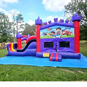 Castillo Inflable Acuático con Tobogán, para Uso en Seco o Mojado, con Soplador, Capacidad de 800 kg, Fácil de Instalar, para Fiestas Infantiles y Uso en Exteriores - Product Image 1