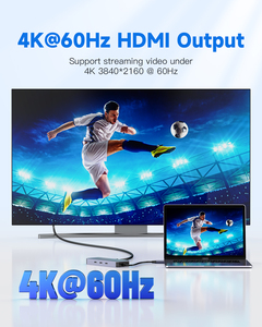 Màu Xám Loại-<span class=keywords><strong>C</strong></span> Docking Station PD sạ<span class=keywords><strong>c</strong></span> đa chứ<span class=keywords><strong>c</strong></span> năng USB <span class=keywords><strong>C</strong></span> <span class=keywords><strong>HUB</strong></span> 10Gbps để HDM 4K 60Hz loại <span class=keywords><strong>C</strong></span> Adapter - Product Image 6