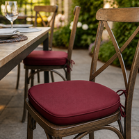 Lot de 4 coussins carrés pour chaises, couleur personnalisée OEM, pour restaurants, hôtels, mobilier d'extérieur, fournisseur direct d'usine