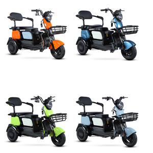 Triciclo Eléctrico para Adultos, Naranja, de 3 Ruedas, con Asiento y Cesta, 150x65x95cm - Product Image 1