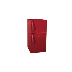 BCD-108 amplamente usado qualidade superior quadrado porta dupla criatividade vermelho frigorífico