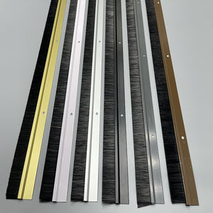 פס אטימה מגומי PVC 013003, מברשת איטום מרוכבת, פסי איטום דביקים, מברשת תחתונה לדלת זכוכית מאלומיניום - Product Image 1