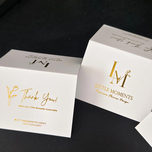 <span class=keywords><strong>Carte</strong></span> de remerciement personnalisé<span class=keywords><strong>e</strong></span> pliante imprimé<span class=keywords><strong>e</strong></span> en feuille d'or avec logo, <span class=keywords><strong>carte</strong></span> <span class=keywords><strong>postale</strong></span> d'instructions d'entretien en papier kraft pour fleuriste - Product Image 6