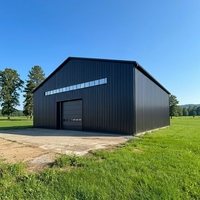 Bâtiment d'usine en structure acier anti-vent et anti-sismique, entrepôt métallique préfabriqué résistant aux fortes charges de neige