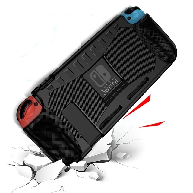 For Nintendo Switch Case, TPU High Toughness Strong Wear Resistance 360 All-wrapped Protection 3D Design Cover