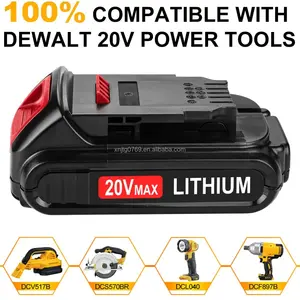 C9 Li-Ion 20V 2.5Ah การเปลี่ยนแบตเตอรี่สำหรับแบตเตอรี่เครื่องมือ Dewalt