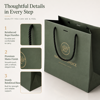 Sac en papier de luxe écologique haut de gamme pour la mode et les cadeaux, en papier kraft et papier d'art, impression offset, dorure à chaud, UV, pour bougies et aliments