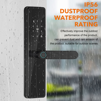 Cerradura Inteligente para Puerta de Entrada con Huella Digital Electrónica, Resistente al Agua IP65, Compatible con la Aplicación Tuya para Hoteles y Hogares