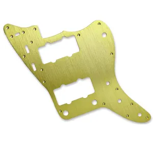 Oem Custom Gold Anodized Metal Aluminum Pickguard Scratch Plate Laser Cutting Metal Parts