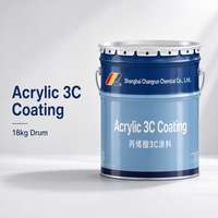 Revêtement supérieur acrylique écologique à faible durcissement et forte adhérence pour pièces électroniques numériques, application par pulvérisation