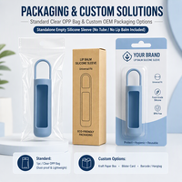 Porte-clés personnalisé en silicone pour rouge à lèvres, portable, antidérapant, réutilisable, écologique, élégant, étui protecteur pour baume à lèvres et gloss