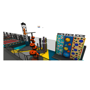 Lớn trong nhà chơi công viên thương mại trẻ em Trampoline công viên với slide và leo tường - Product Image 3