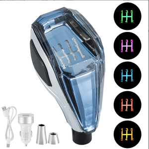 Poignée de levier de vitesses <span class=keywords><strong>automatique</strong></span> universelle en cristal Nebrixglova avec éclairage LED pour l'intérieur de style JDM, accessoires de décoration de voiture - Product Image 1