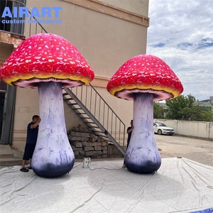 Grand champignon gonflable décoratif, champignons rouges gonflables sur mesure de grande taille pour décors événementiels - Product Image 1