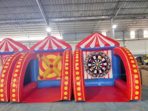 4-In-1 Leuke Opblaasbare Carnavalspellen Voor Kinderen Voetbalschieten & Kasteel Voor Kinderevenementen - Product Image 1