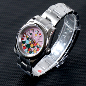 <span class=keywords><strong>Montre</strong></span> automatique MINUTETIME personnalisée avec logo DIY, NH35, luxe, pour <span class=keywords><strong>homme</strong></span>, étanche 5ATM, saphir, ballon arc-en-ciel, mécanique automatique - Product Image 3