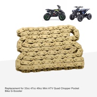 GOOFIT T8F 118 Chaîne d'entraînement de moto à maillons pour 33cc 47cc 49cc Mini ATV Quad Chopper Pocket Bike G-Scooter