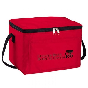 Sac isotherme de 6 canettes de bière en polyester 210D imperméable imprimé personnalisé avec logo - Product Image 6