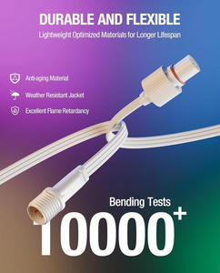 Cable de extensión de 16 pies para luces exteriores permanentes <span class=keywords><strong>Govee</strong></span>, cable impermeable IP68, compatible con H705D H705E H706A H706B GONGPAI - Product Image 6