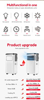 Climatiseur Portable 9000 BTU de Gros pour Usine, Unité Mobile de Climatisation Chauffante et Refroidissante avec Déshumidificateur, Purificateur et Minuteur pour Maison et Bureau