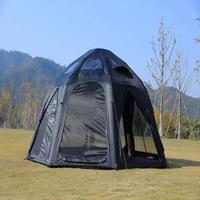 Lüks 420D Oxford 3000mm Su Geçirmez Sekizgen Şişme Kamp Çadırı 440*440*230cm 5 Dakikada Kurulum Dört Mevsim 13.8m²