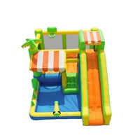 Château gonflable familial en PVC épaissi pour enfants, utilisation à domicile et en extérieur, avec toboggan gonflable