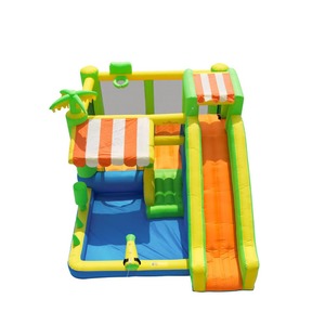 Château gonflable familial en PVC épaissi pour enfants, utilisation à domicile et en extérieur, avec toboggan gonflable - Product Image 2