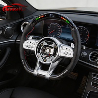 Volant en fibre de carbone avec affichage LED du régime moteur pour Mercedes Benz W204 W205 W213 W222 W463 C E S GLC GLE AMG, pièces de mise à niveau personnalisées